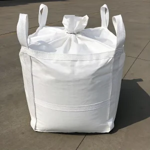 FIBC Flat Bottom PP Woven Jumbo Ton Bag Durable Breathable Construction Packaging Storage for Firewood Transport Packing
