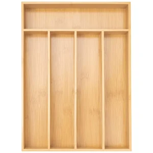 FLYWOD Custom Kitchen Drawer Organizer Bamboo Flatware Cutlery Tray Wooden Silverware Storage Box