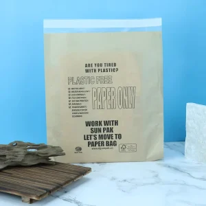 FSC Certified Custom Half Kraft Paper Bags PPWR Compliant Highly Transparent Glassine Bags for Underwear T Shirts Packaging
