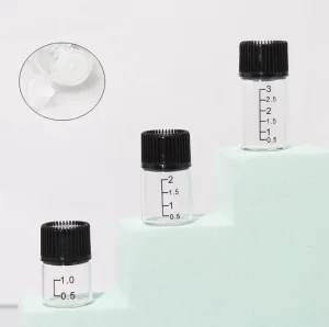 Factory 1ml 2ml 3ml 5ml Sample Clear Essential Oil Glass Vials Bottles With Plug