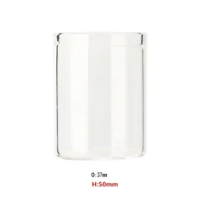 Factory 37mm*50ml Transparent Food Grade Glass Jar Kitchen Storage With Bamboo Lid and Sealing Strip