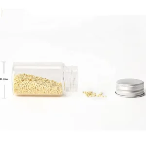 Factory 50ml Environment Friendly High Borosilicate Glass Jar Sealed Aluminum Lid Spice Sample Glass Bottle