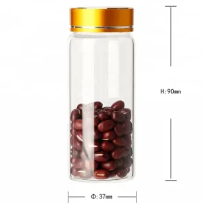 Factory Custom Glass Bottle 1.6mm 90ml Aluminum Screw Lid Food Grade Safe Storage Glass Jar Easy Storage Reusable
