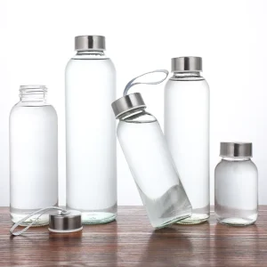 Factory Custom Glass Drinking Bottle Minimalist Stylish Design Borosilicate Glass Water Bottle for Bulk Supply
