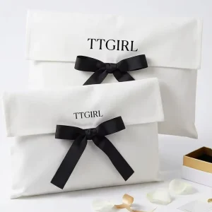 Factory Custom Logo Printed Travel Cotton Twill Gift Pillow Clothes Storage Pouch Luxury White Cotton Twill Envelope Dust Bag