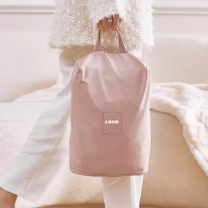 Factory Custom Logo Travel Dust Storage Bag Large Capacity Handle Polyester Zipper Shoe Bag