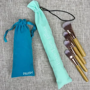 Factory Custom Logo Velvet Dust Drawstring Gift Packaging Pouch Bag Recyclable Custom Size Velvet Bags