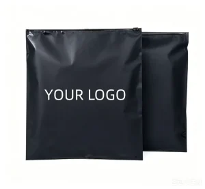 Factory Custom Size Black Plastic Zip Lock Bags Waterproof Tear Resistant Resealable Zipper Packaging Bags