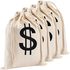 Factory Custom Soft Cotton Mini Folding Dust Bags with Rope Handle and Shoulder Closure Letter Pattern for Packaging