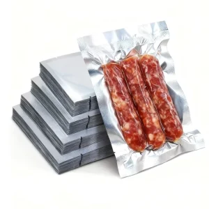 Factory Custom Transparent Front Aluminized Back Vacuum Seal Bags Candy Nuts Bag Packaging Plastic Aluminium Foil Bags for Food