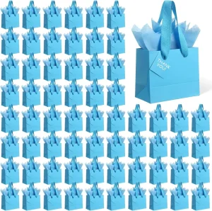 Factory Custom logo White Card Paper Gift Bags Lightweight Biodegradable Mini Party Candy Bags