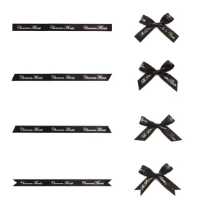 Factory Customized Size Colors Ribbon logo Custom Ribbon for Bows Handmade Satin Ribbon Bow for Gift