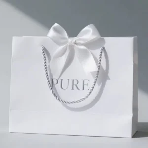 Factory Customized Small Biodegradable Environmentally Friendly Art Paper Bag Ribbon Cotton Rope
