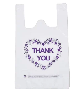 Factory Direct Bulk Packed Polyethylene T Shirt Bag for Restaurant and Takeaway