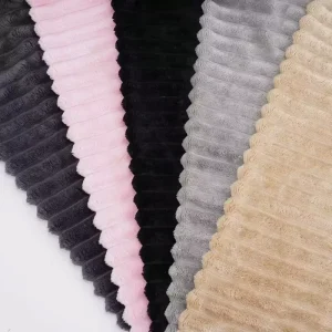 Factory Direct Corduroy Velvet Sofa Fabric 100% Polyester Dyed Multi Color Retro Luxury Tear Resistant Breathable Medium Weight