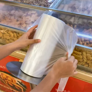 Factory Direct Custom Logo Disposable Transparent HDPE Fresh Supermarket Food Packaging Produce Bag for Fruit Vegetable