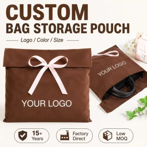 Factory Direct Custom Storage Pouch Luxury Handbag Dust Proof Bag with Logo Size Color Customized Velvet Gift Pouch
