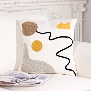 Factory Direct Customizable 100% Polyester Modern Knitted Throw Pillow for Home Decoration