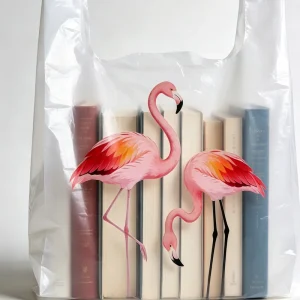 Factory Direct Flamingo Design PE Plastic Shopping Vest Bags Disposable Grocery Takeaway Handled Packaging Carrier Bags Hualong