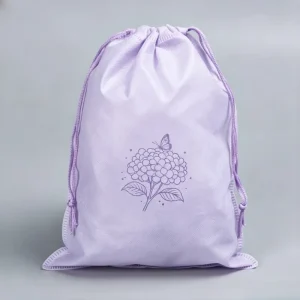 Factory Direct Non Woven Fabric Simple Cartoon Pattern Drawstring Closure Custom Logo Reusable Garment Dust Cover Bag
