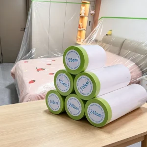Factory Direct Plastic Paint Protection Pre-applied Masking Tape Covering Film for Auto Furniture Paint Covering