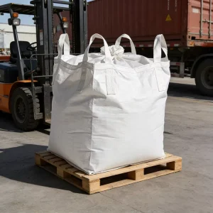 Factory Direct Sale 100% PP Durable Flat Bottom FIBC Jumbo Bag 1000kg 1 Ton Bulk Bag 5:1 Safety Factor for Sand Feed Maize Corn