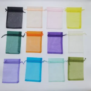 Factory Direct Sale Organza Pouch Packaging Bags for Candy/Gift/Jewelry/Cosmetic Colorful Organza Pouch