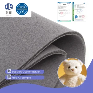 Factory Direct Sale Polar Fleece Double sided Laminated Foam Fabric for Pet Warm Blankets and Bunny Plush Toys