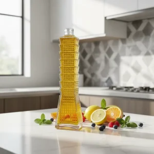 Factory Direct Sale of Custom-designed Glass Bottle with Plastic Tooth Cap 500ml 550ml 600ml Beverages Beer