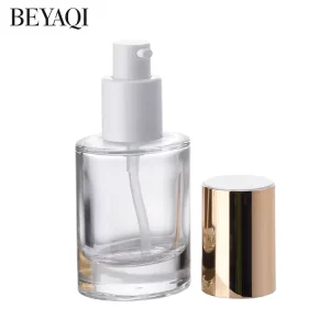 Factory Direct Supply Oil Perfume 30ml Plastic Screw Cap Liquid Empty Foundation Glass Bottle with Custom Logo