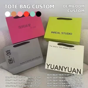 Factory Eco Recyclable Custom Logo White Cardboard Matte Heavy Paper Bag for Global Retail Bulk Shopping Packaging