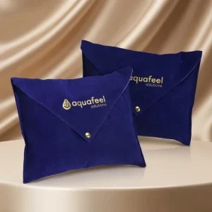 Factory Faux Suede Envelope Clothes Bag with Snap Button T Shirt Lingerie Hair Extension Storage Velvet Dust Bag
