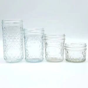 Factory Full Size 8 oz 16 oz Honey Jam Jar Transparent Pickle Caviar Glass Jar Empty Wide Mouth Mason Jar with Lid
