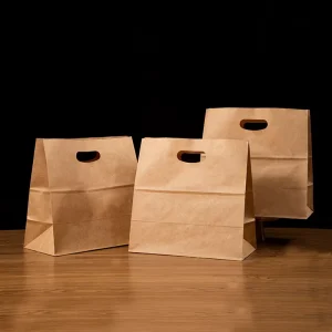 Factory High Quality Thickened Kraft Paper Shopping Bags with Handles Custom Logo Reusable Paper Bags for Retail and Packaging
