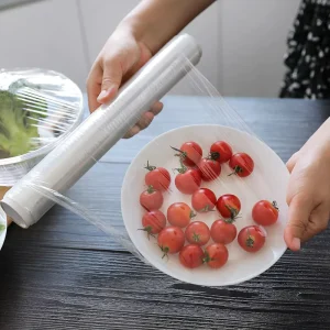 Factory High Quality Vegetables and Fruits Packaging PVC Plastic Packaging Roll Paper Pvc Raw Material Cling Film for Restaurant