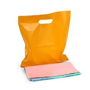 Factory Low Price Eco Friendly Custom Logo Printed Handle Plastic Bag PE Die Cut Bag Shopping Bag for Packaging