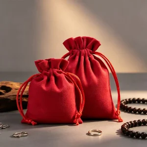 Factory OEM Velvet Flannel Drawstring Dust Bag Custom Logo Soft Storage Pouch Multi Purpose Protective Cover for Shoes Clothes