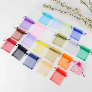 Factory Plain Organza Bags With Drawstring Closure Gift Bags Jewelry And Candy Packaging Bags Mesh Bags