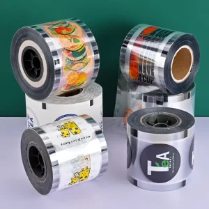 Factory Plastic Roll Film Bubble Tea Cup Packaging Clear Flexible PP Plastic Fruit Juice Drinks Sealing Film