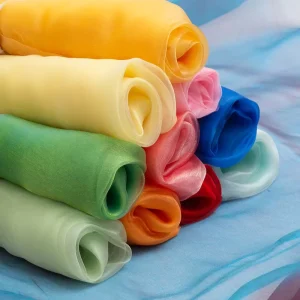 Factory Price 2.8 Meter Wide Width Polyester Two Tone Organza Fabric for Window Sheers
