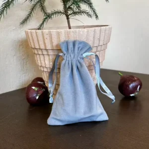 Factory Price Custom Logo Velvet Drawstring Dust Bag Small Pouch for Wedding Favor