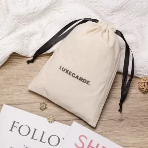 Factory Price Recyclable Canvas Cotton Drawstring Shoe Bag Cloth Dust Bag for Shoes and Socks