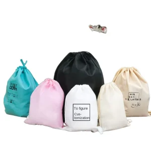Factory Sale Boutique Recyclable Nonwoven Drawstring Muslin Pouch Dust Bag Packaging for Luxury Handbags