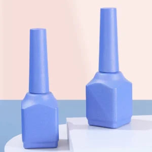 Factory Selling 12ml 15ml Matte Blue One Color One Bottles Gel Nail Polish Bottle Top & Base Coat Empty Container With Lid Brush