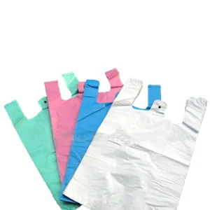 Factory Supermarket Plastic Shopping Bags PE Grocery T-Shirt Bags Carry Out Taking Out Bags