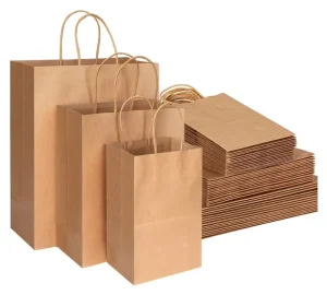 Factory Supplier High-End Brown Paper Bag Craft Paper Coated for Take Out Pizza Milk Sugar Cakes Pet Food Supermarket Use