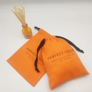 Factory Supplier Twill Cotton Drawstring Bag Dust Bag Custom Logo Print Vintage Ladies Fashionable Cosmetic Gift Bag