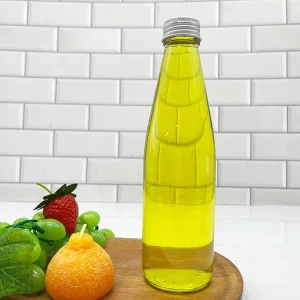 Factory Tall Long Neck 280ml 330ml Clear with Screwing Cap 27mm Fixsure Size Pack for Juice Beer Beverage Soda