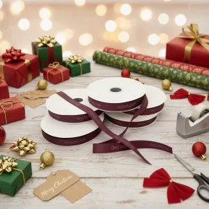 Fashion Custom Ribbons for Gift Bag Packaging with Custom Logo