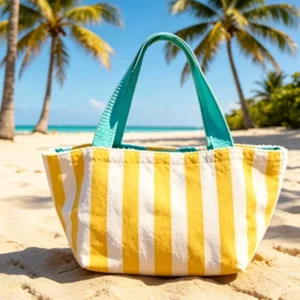 Fashion Eco Friendly Personalized Ladies Summer Open Portable Shopping Outdoor Travel Beach Tote Bag